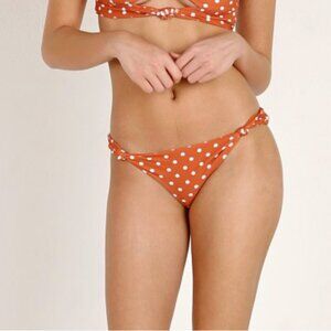 For Love & Lemons Mariposa Knot Bikini Top Polka in Size Large